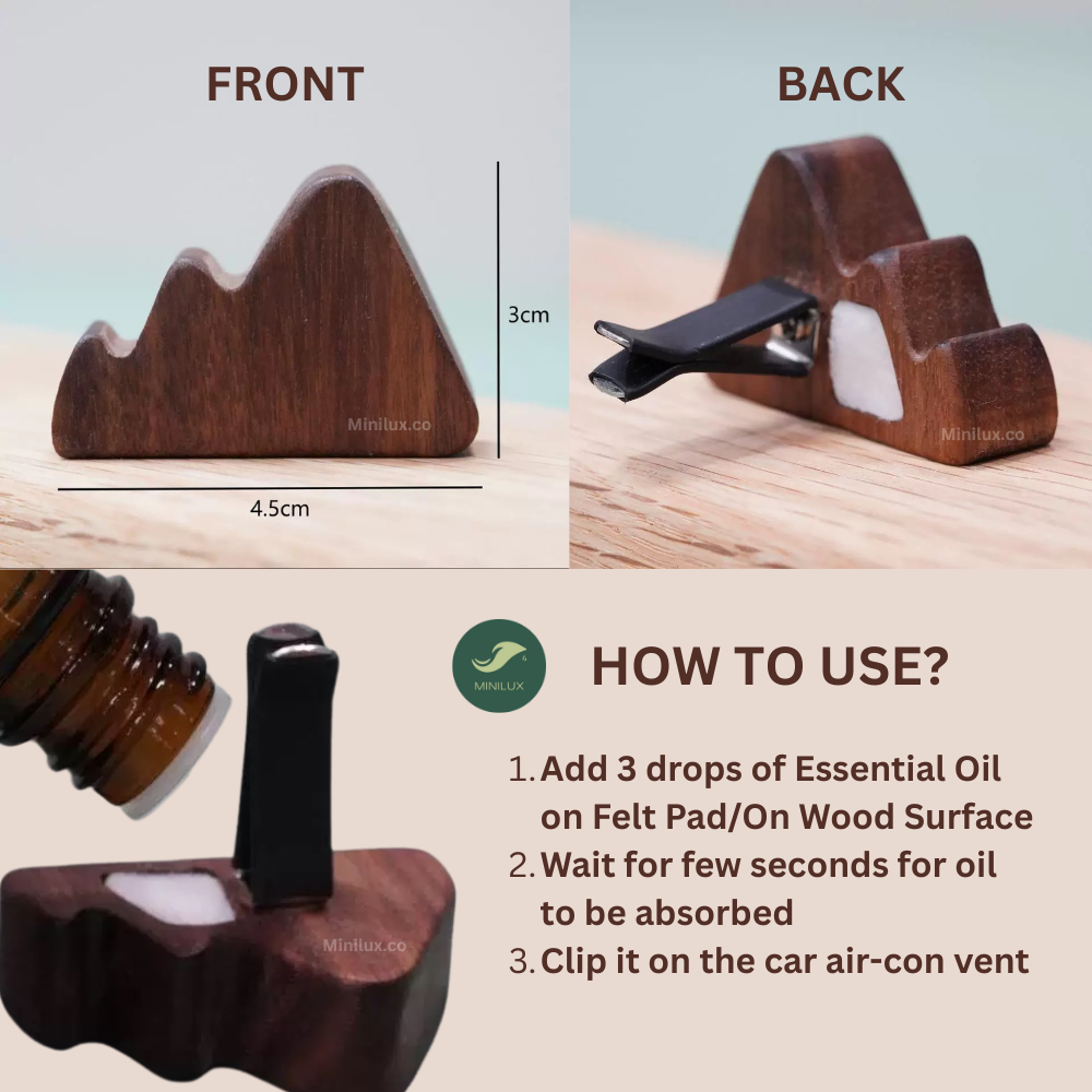 Car Wood Diffuser (Mountain)
