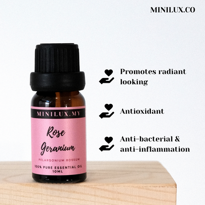 Rose Geranium Essential Oil (Pelargonium Roseum)